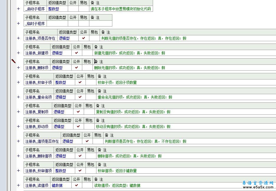 宇润注册表操作模块易语言源码