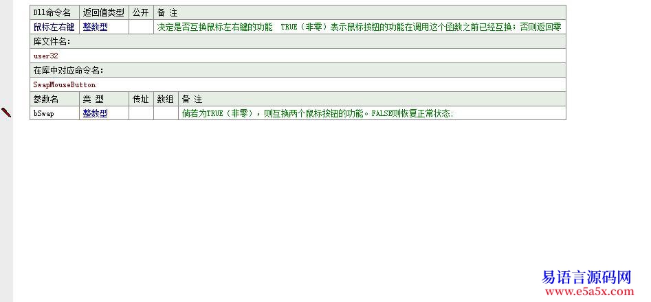 鼠标左右键互换API